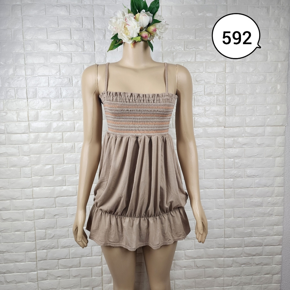 colza medium tan summer dress